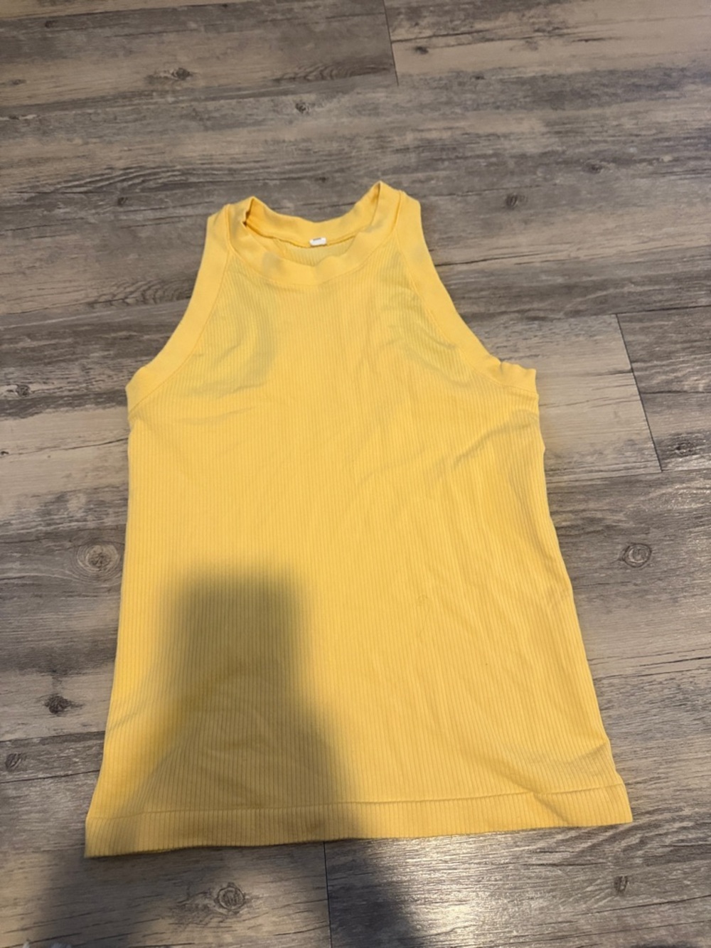 lululemon athletica Yellow Ribbed High-Neck Tank
